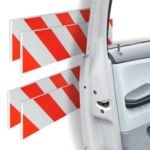 Stenska zaščita za vrata - bela / 4x - 100 x 500 mm