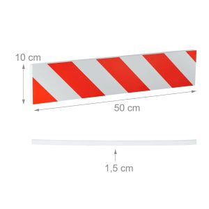 Stenska zaščita za vrata - bela / 1x - 100 x 500 mm
