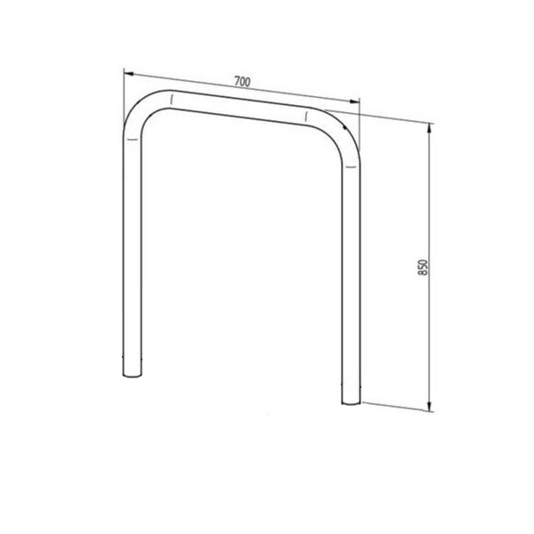 Naslon za kolo - cinkan / vijačenje v tla - slika 2